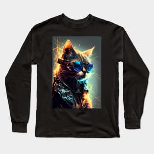 Cyber Cat Long Sleeve T-Shirt